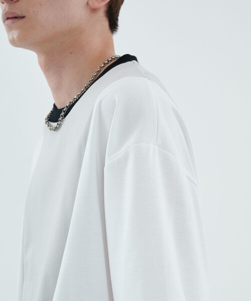 CITY TOKYO(シティトウキョウ)の「モダンブロックオーバーサイズTシャツ(Tシャツ/カットソー・メンズ・ホワイト/ベージュ/グリーン/ブラック・2/1/3)」の10枚目の写真