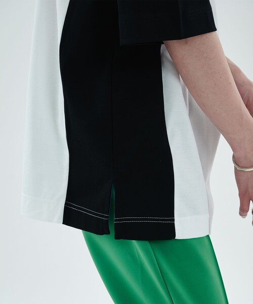 CITY TOKYO(シティトウキョウ)の「モダンブロックオーバーサイズTシャツ(Tシャツ/カットソー・メンズ・ホワイト/ベージュ/グリーン/ブラック・2/1/3)」の12枚目の写真