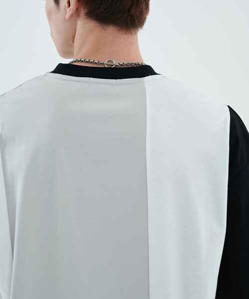 CITY TOKYO(シティトウキョウ)の「モダンブロックオーバーサイズTシャツ(Tシャツ/カットソー・メンズ・ホワイト/ベージュ/グリーン/ブラック・2/1/3)」の13枚目の写真