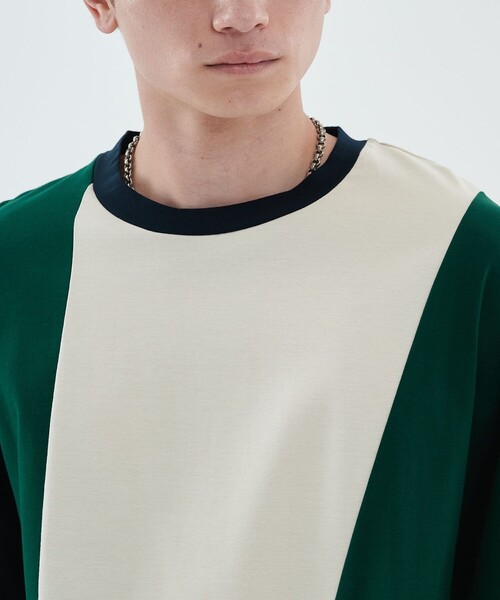 CITY TOKYO(シティトウキョウ)の「モダンブロックオーバーサイズTシャツ(Tシャツ/カットソー・メンズ・ホワイト/ベージュ/グリーン/ブラック・2/1/3)」の19枚目の写真