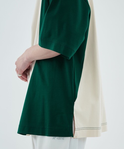 CITY TOKYO(シティトウキョウ)の「モダンブロックオーバーサイズTシャツ(Tシャツ/カットソー・メンズ・ホワイト/ベージュ/グリーン/ブラック・2/1/3)」の21枚目の写真