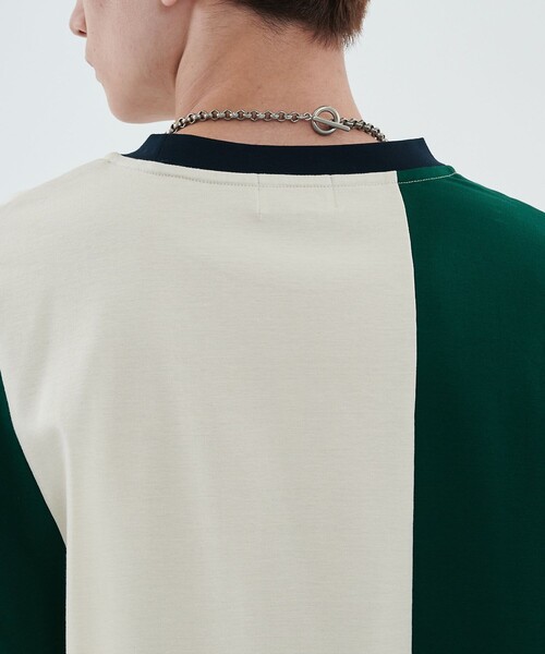 CITY TOKYO(シティトウキョウ)の「モダンブロックオーバーサイズTシャツ(Tシャツ/カットソー・メンズ・ホワイト/ベージュ/グリーン/ブラック・2/1/3)」の22枚目の写真
