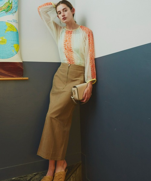 Unitage（ユニテージ）の「チュール刺繍ブラウス（シャツ/ブラウス・レディース・ピンク/ナチュラル・FREE）」の9枚目の写真