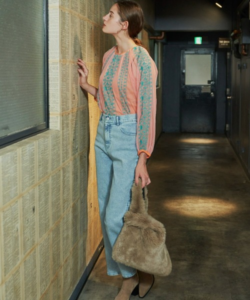 Unitage（ユニテージ）の「チュール刺繍ブラウス（シャツ/ブラウス・レディース・ピンク/ナチュラル・FREE）」の20枚目の写真