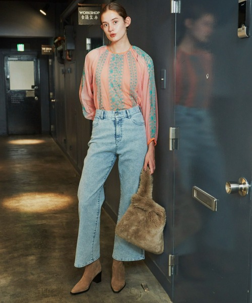 Unitage（ユニテージ）の「チュール刺繍ブラウス（シャツ/ブラウス・レディース・ピンク/ナチュラル・FREE）」の19枚目の写真