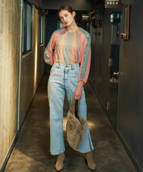 Unitage（ユニテージ）の「チュール刺繍ブラウス（シャツ/ブラウス・レディース・ピンク/ナチュラル・FREE）」の22枚目の写真