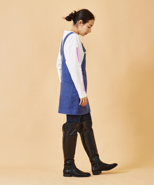 MILKFED.（ミルクフェド）の「CORDUROY MINI JUMPER SKIRT（ジャンパースカート・レディース・ブラック/ブルー/ベージュ・S/M）」の21枚目の写真