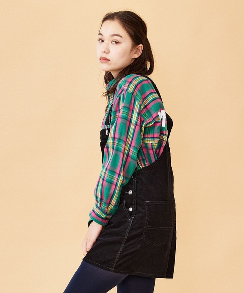 MILKFED.（ミルクフェド）の「CORDUROY MINI JUMPER SKIRT（ジャンパースカート・レディース・ブラック/ブルー/ベージュ・S/M）」の19枚目の写真