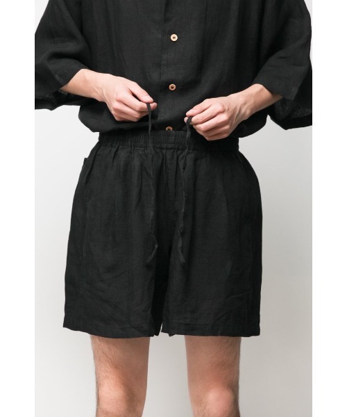 Badhiya(バディ―ヤ)の「Easy shorts - linen(その他パンツ・メンズ・ブラック/ピンク/ブルー・1/2)」の22枚目の写真