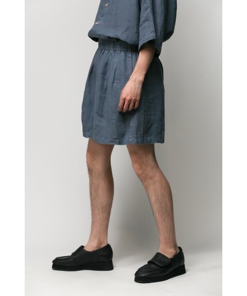Badhiya(バディ―ヤ)の「Easy shorts - linen(その他パンツ・メンズ・ブラック/ピンク/ブルー・1/2)」の5枚目の写真