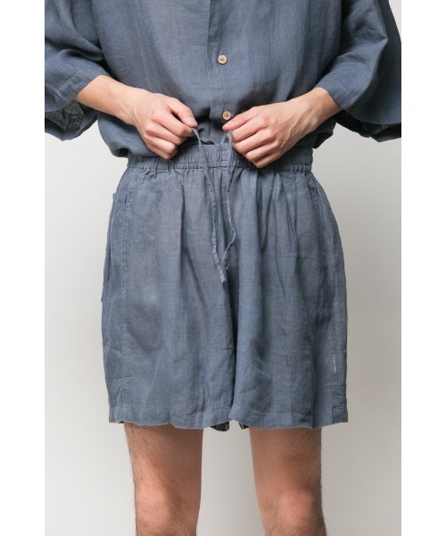 Badhiya(バディ―ヤ)の「Easy shorts - linen(その他パンツ・メンズ・ブラック/ピンク/ブルー・1/2)」の6枚目の写真