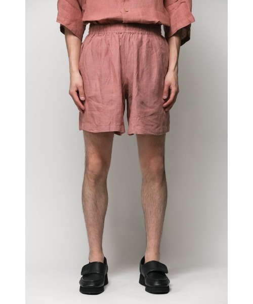 Badhiya(バディ―ヤ)の「Easy shorts - linen(その他パンツ・メンズ・ブラック/ピンク/ブルー・1/2)」の8枚目の写真