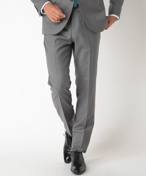 MEN'S BIGI（メンズビギ）の「TWシャンブレーヘリンボーンスーツ（セットアップ・メンズ・ネイビー/グレー・01/02/03/04）」の9枚目の写真