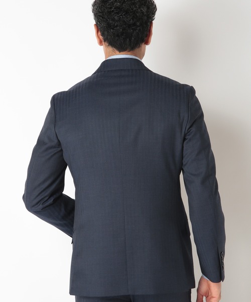 MEN'S BIGI（メンズビギ）の「TWシャンブレーヘリンボーンスーツ（セットアップ・メンズ・ネイビー/グレー・01/02/03/04）」の8枚目の写真