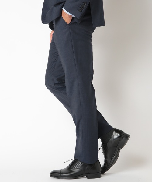 MEN'S BIGI（メンズビギ）の「TWシャンブレーヘリンボーンスーツ（セットアップ・メンズ・ネイビー/グレー・01/02/03/04）」の11枚目の写真