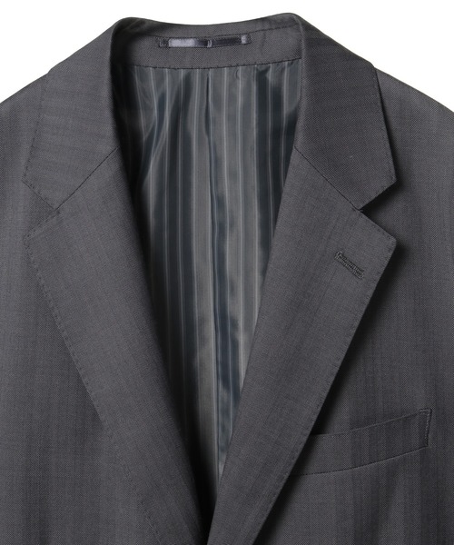 MEN'S BIGI（メンズビギ）の「TWシャンブレーヘリンボーンスーツ（セットアップ・メンズ・ネイビー/グレー・01/02/03/04）」の14枚目の写真