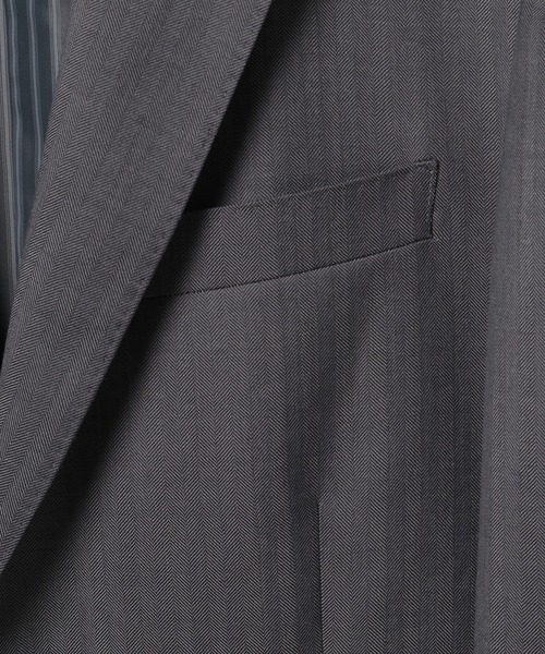 MEN'S BIGI（メンズビギ）の「TWシャンブレーヘリンボーンスーツ（セットアップ・メンズ・ネイビー/グレー・01/02/03/04）」の15枚目の写真