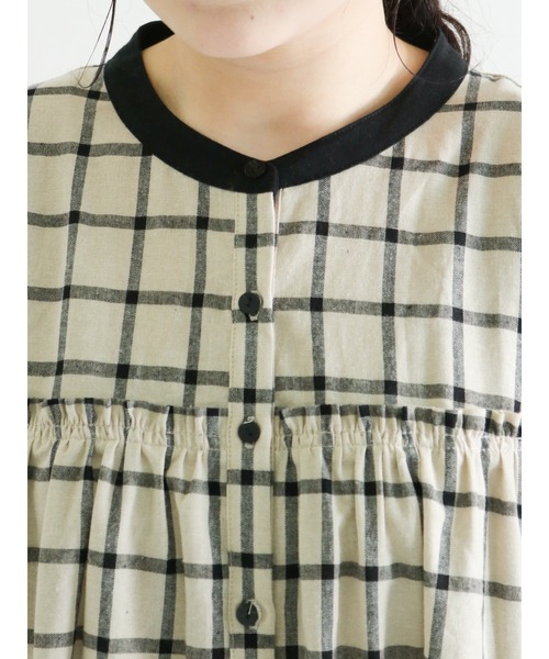 Samansa Mos2（サマンサ モスモス）の「配色ギャザーワンピース