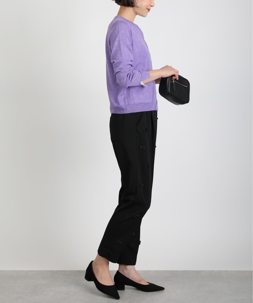 PICCIN（ピッチン）の「グログランリボンストレッチパンツ（その他パンツ・レディース・ブラック/ネイビー・M）」の3枚目の写真