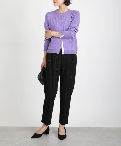 PICCIN（ピッチン）の「グログランリボンストレッチパンツ（その他パンツ・レディース・ブラック/ネイビー・M）」の5枚目の写真