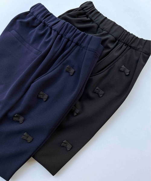 PICCIN（ピッチン）の「グログランリボンストレッチパンツ（その他パンツ・レディース・ブラック/ネイビー・M）」の6枚目の写真