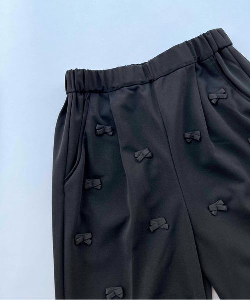 PICCIN（ピッチン）の「グログランリボンストレッチパンツ（その他パンツ・レディース・ブラック/ネイビー・M）」の7枚目の写真