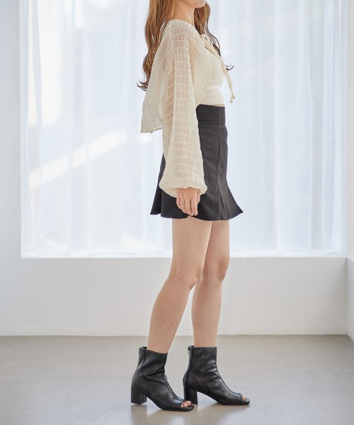 Heather（ヘザー）の「ウネウネシアーボレロカーディガン　356569（カーディガン/ボレロ・レディース・ブラック/アイボリー・FREE）」の22枚目の写真