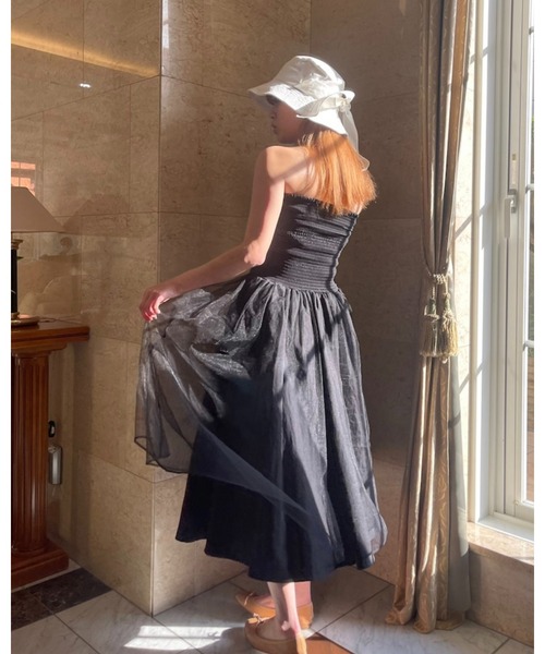 epine(エピヌ)の「waist mark layer tulle skirt(スカート・レディース・ブラック・FREE)」の12枚目の写真