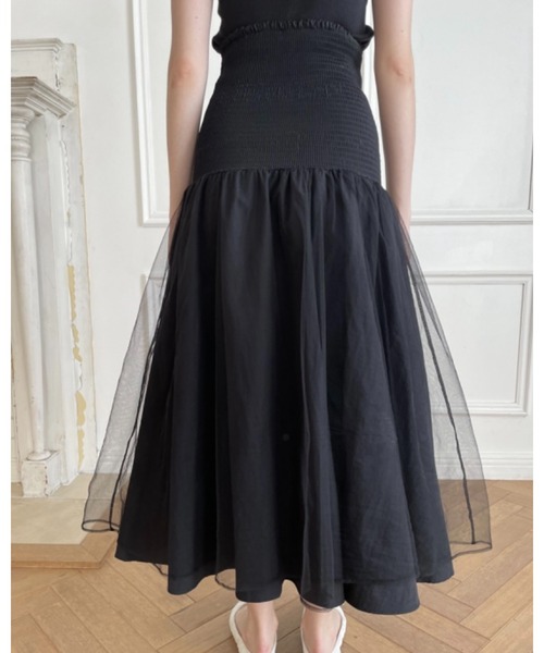 epine(エピヌ)の「waist mark layer tulle skirt(スカート・レディース・ブラック・FREE)」の17枚目の写真