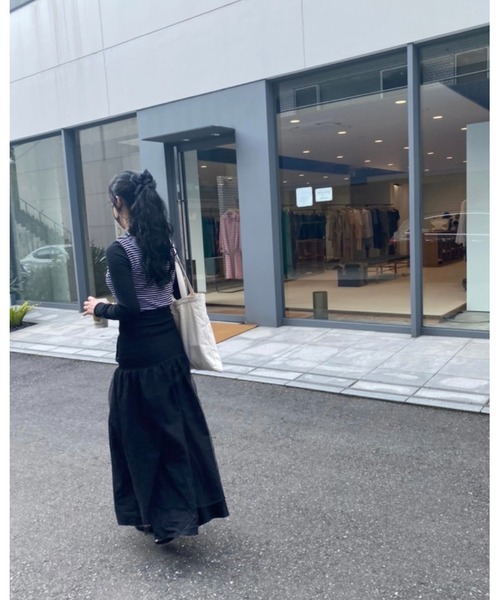 epine(エピヌ)の「waist mark layer tulle skirt(スカート・レディース・ブラック・FREE)」の3枚目の写真