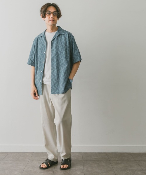 URBAN RESEARCH DOORS(アーバンリサーチドアーズ)の「ジオメトリックプリントショートスリーブシャツ(シャツ/ブラウス・メンズ・チャコールグレー/ブルー・MEDIUM/LARGE)」の19枚目の写真