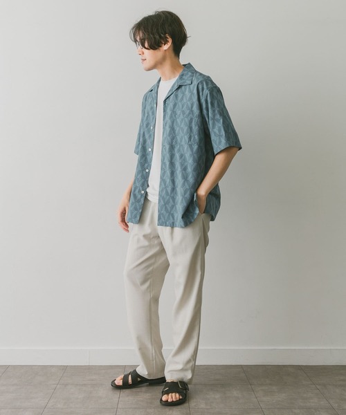 URBAN RESEARCH DOORS(アーバンリサーチドアーズ)の「ジオメトリックプリントショートスリーブシャツ(シャツ/ブラウス・メンズ・チャコールグレー/ブルー・MEDIUM/LARGE)」の21枚目の写真