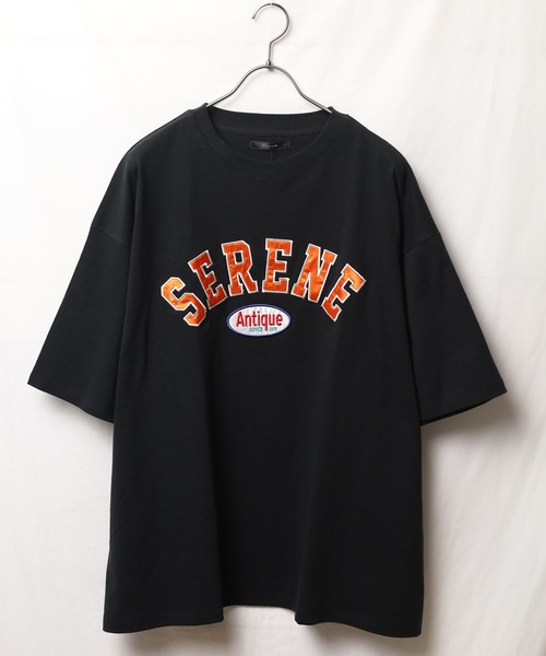 Bling Leads(ブリングリーズ)の「/Bling leads/ワッペンオーバーサイズTシャツ(Tシャツ/カットソー・メンズ・スミクロ/グレイッシュブルー/ブルー系1/ブルー系2/ホワイト系2/ダークグリーン/ホワイト系1・MEDIUM/LARGE)」の14枚目の写真