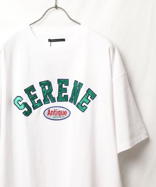 Bling Leads(ブリングリーズ)の「/Bling leads/ワッペンオーバーサイズTシャツ(Tシャツ/カットソー・メンズ・スミクロ/グレイッシュブルー/ブルー系1/ブルー系2/ホワイト系2/ダークグリーン/ホワイト系1・MEDIUM/LARGE)」の21枚目の写真