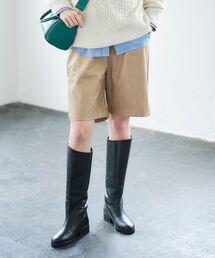 le.coeur blanc | フェイクレザーハーフパンツ(その他パンツ)