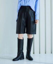 le.coeur blanc | フェイクレザーハーフパンツ(その他パンツ)