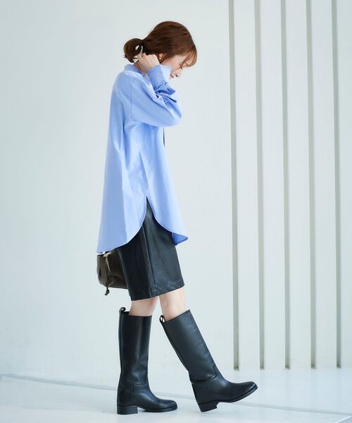 le.coeur blanc（ルクールブラン）の「フェイクレザーハーフパンツ（その他パンツ・レディース・ブラック/ベージュ・38）」の10枚目の写真