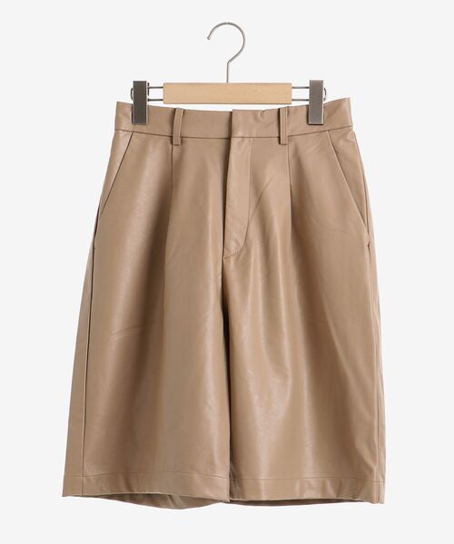 le.coeur blanc（ルクールブラン）の「フェイクレザーハーフパンツ（その他パンツ・レディース・ブラック/ベージュ・38）」の13枚目の写真