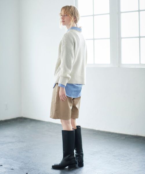 le.coeur blanc（ルクールブラン）の「フェイクレザーハーフパンツ（その他パンツ・レディース・ブラック/ベージュ・38）」の16枚目の写真