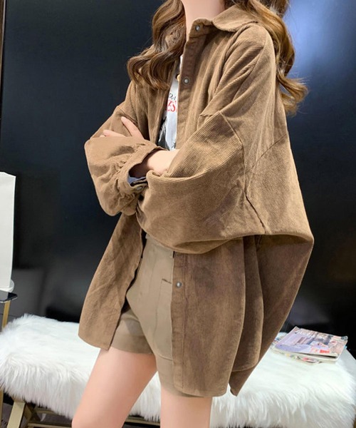 Amulet（アミュレット）の「コーデュロイブラウス（シャツ/ブラウス・レディース・ブラック/パープル/キャメル・M/L/XL）」の12枚目の写真