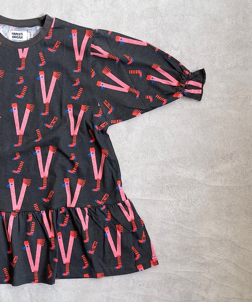 HOGAN RANCH WEAR（ホーガンランチウエア）の「フリルワンピース（90～140cm）（ワンピース・キッズ・グレー/ピンク/クリーム/グレー系その他/サーモンピンク/チャコール・90/100/110/120/130/140）」の8枚目の写真