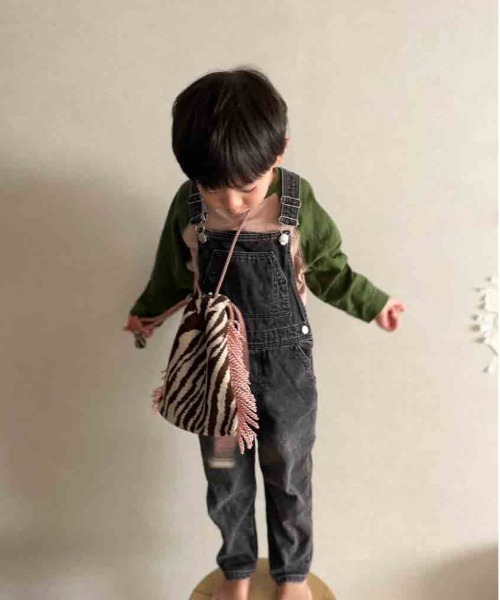 Casselini(キャセリーニ)の「Casselini(キャセリーニ)kidsジャガードポシェット(ショルダーバッグ・キッズ・グリーン/ベージュ・FREE)」の11枚目の写真