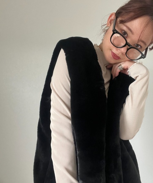 y/m by 石堂恵菜（イムバイイシドウケイナ）の「石堂恵菜×y/mフェイクファージレ（その他アウター）」 - WEAR