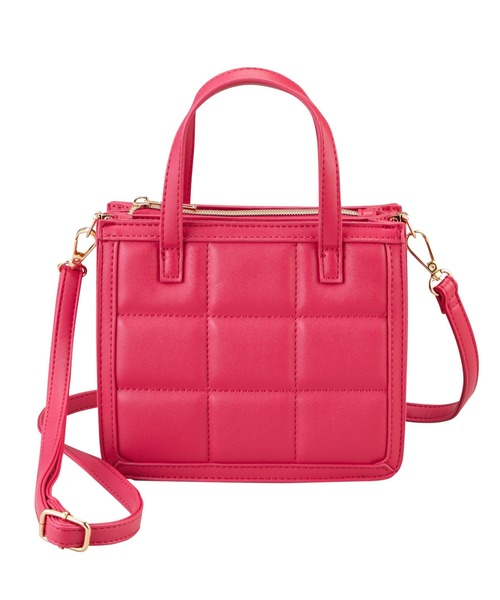 GeeRA（ジーラ）の「キルティングスクエアバッグ（ショルダーバッグ・レディース・ブラック/ピンク/グリーン・FREE）」の7枚目の写真