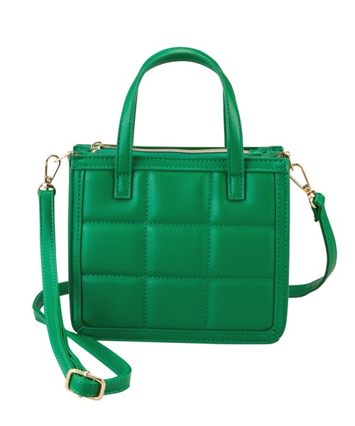 GeeRA（ジーラ）の「キルティングスクエアバッグ（ショルダーバッグ・レディース・ブラック/ピンク/グリーン・FREE）」の5枚目の写真