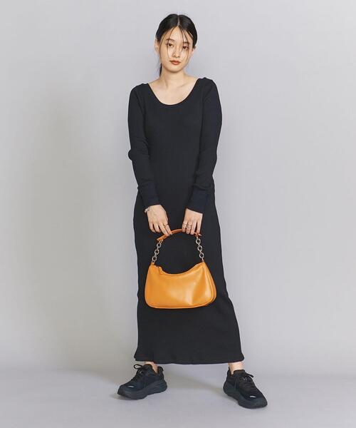 BEAUTY&YOUTH UNITED ARROWS(ビューティーアンドユースユナイテッドアローズ)の「MOON ショルダー バッグ -2WAY-(ショルダーバッグ・レディース・ブラック/オレンジ・FREE)」の3枚目の写真