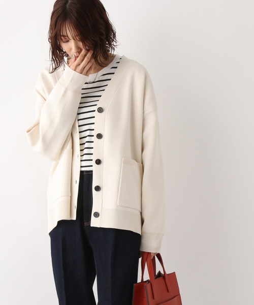 GLOBAL WORK（グローバルワーク）の「リッチライトニットVカーディガン/297779（カーディガン/ボレロ・レディース・オフホワイト/オレンジ/イエロー/グリーン系その他6/ピンク系その他6/ブルー/ブラック/ライトオレンジ系/グリーン/グレイッシュベージュ/ミント/レモンイエロー/サックスブルー/コバルトブルー・MEDIUM/LARGE）」の16枚目の写真