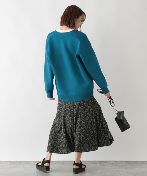 GLOBAL WORK（グローバルワーク）の「リッチライトニットVカーディガン/297779（カーディガン/ボレロ・レディース・オフホワイト/オレンジ/イエロー/グリーン系その他6/ピンク系その他6/ブルー/ブラック/ライトオレンジ系/グリーン/グレイッシュベージュ/ミント/レモンイエロー/サックスブルー/コバルトブルー・MEDIUM/LARGE）」の17枚目の写真