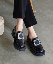 KOBE LETTUCE | ビジュー厚底ローファー[I2469](ローファー)