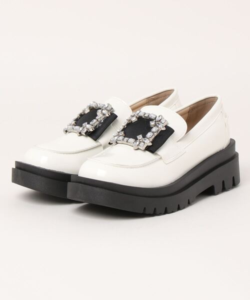 KOBE LETTUCE（コウベレタス）の「ビジュー厚底ローファー[I2469]（ローファー・レディース・ブラック/ホワイト/ベージュ・M/S/L/LL）」の12枚目の写真